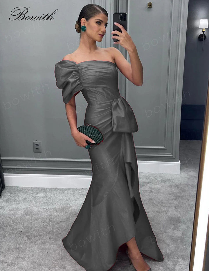 Bowith Luxurious Long Evening Dresses One Shoulder Party Elegant Dresses for Women Mermaid Evening Gown for Gala Party Image 7