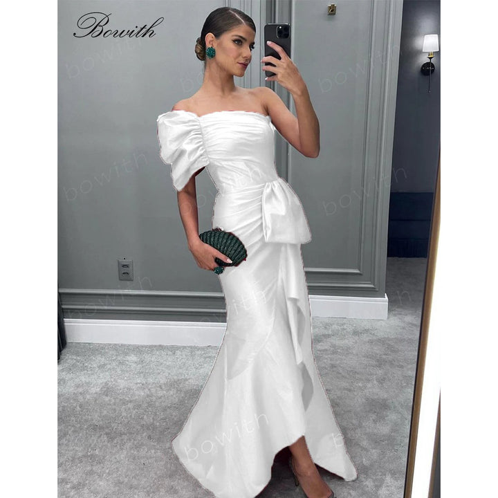 Bowith Luxurious Long Evening Dresses One Shoulder Party Elegant Dresses for Women Mermaid Evening Gown for Gala Party Image 8