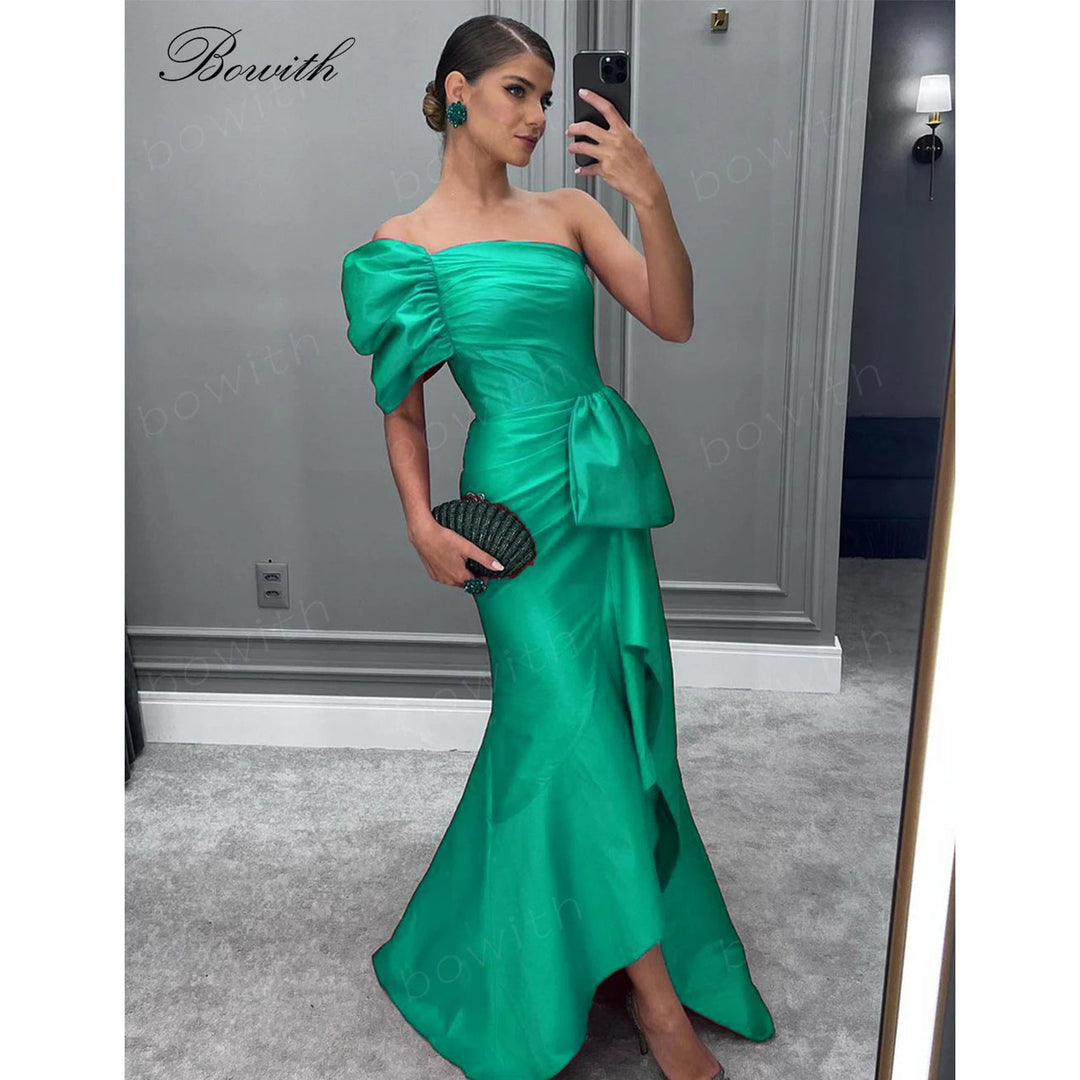 Bowith Luxurious Long Evening Dresses One Shoulder Party Elegant Dresses for Women Mermaid Evening Gown for Gala Party Image 9