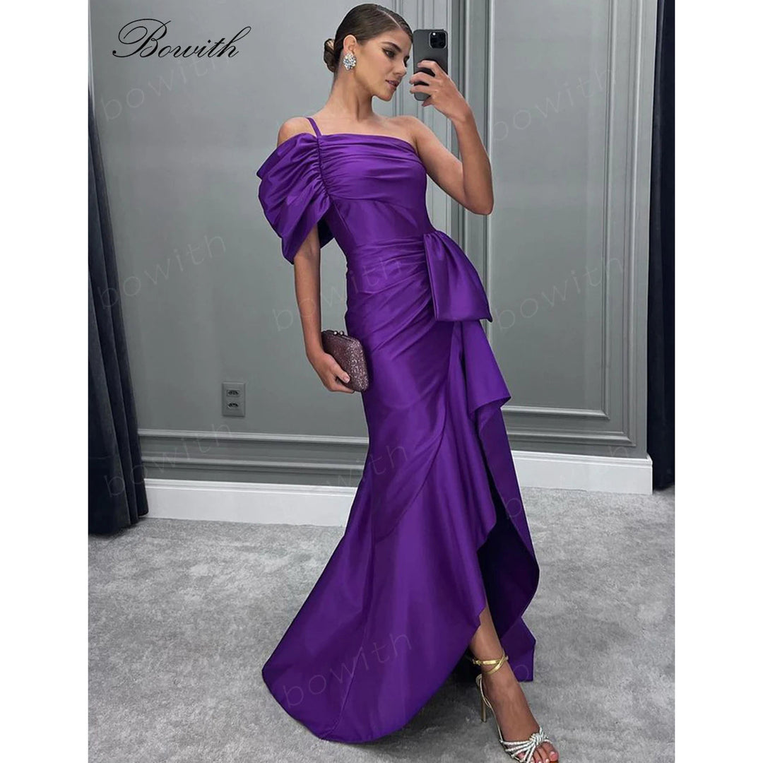 Bowith Luxurious Long Evening Dresses One Shoulder Party Elegant Dresses for Women Mermaid Evening Gown for Gala Party Image 10