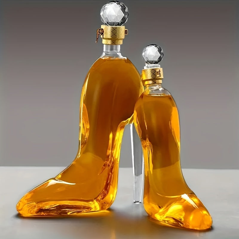 Chic High Heel-Shaped Glass Wine Decanter - 12.68Oz Borosilicate Transparent Easy To Clean - Perfect For Kitchen and Image 9