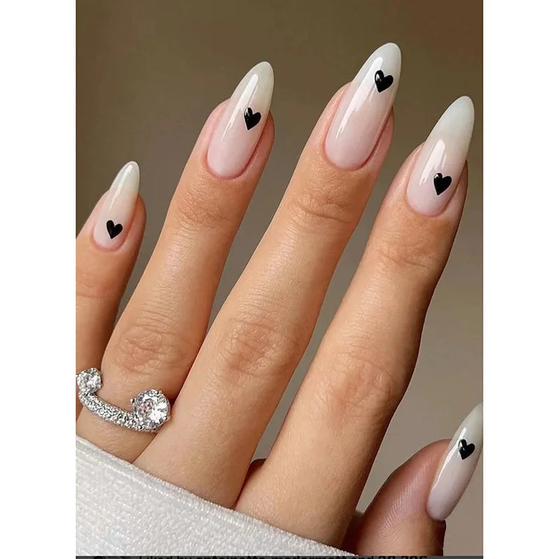 24P Removable Ballerina Press On Nail Art Long Round Head Fake Nails Full Cover Artificial Wearing Reusable False Nails Image 6