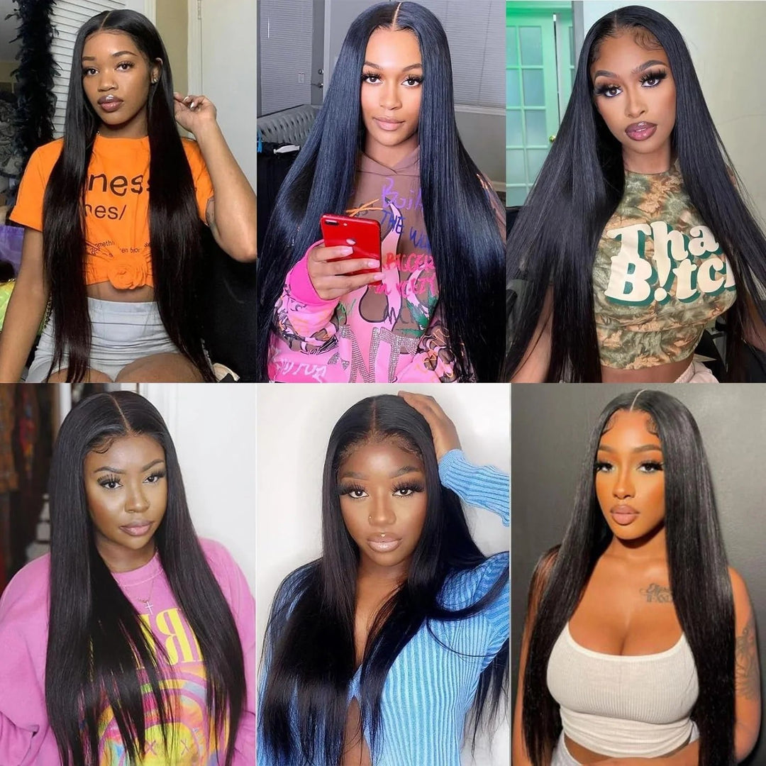 HD Lace Front Human Hair Wigs Straight 13x4 13x6 Transparent Lace Frontal Human Hair Wigs Perruques Cheveux Humains Pre Image 4