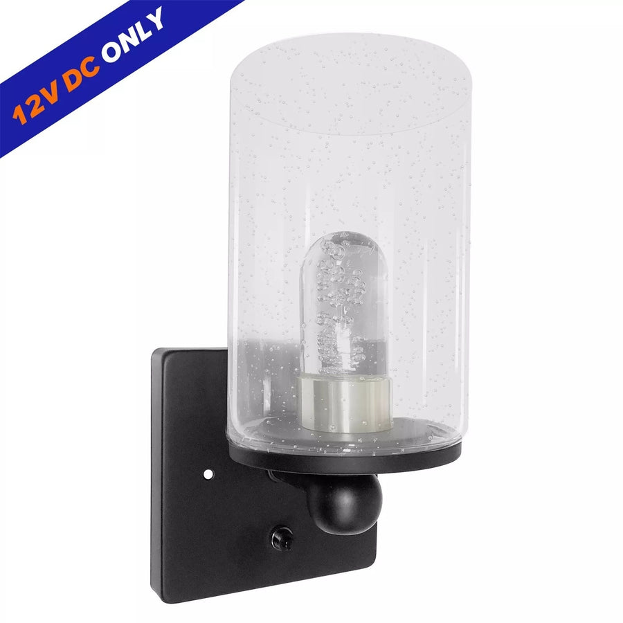 12V LED Wall Light Fixture Sparkling Glass Sconce 3500K RV Trailer Indoor Lighting Image 1