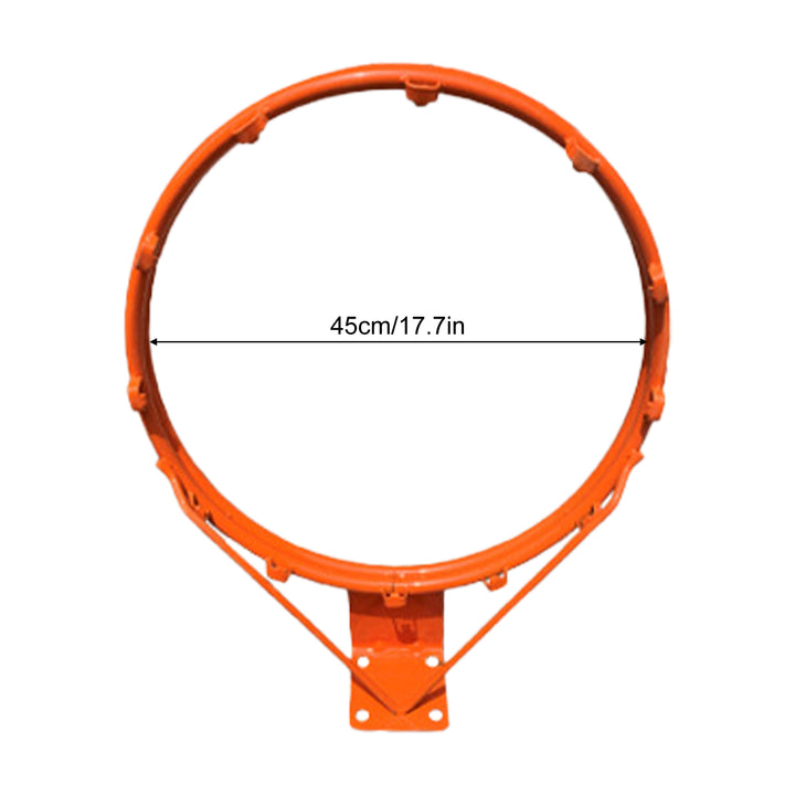 Thickened Steel Plate Basketball Hoop with Net Screws Spring Shock Absorption Wall Mounted Basketball Hanging Basket Image 6