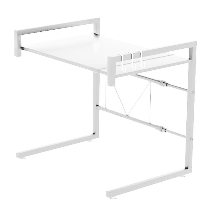 Microwave Oven Rack Non-Slip Expandable Length Multipurpose Adjustable Microwave Oven Storage Rack for Utensils Towels Image 3