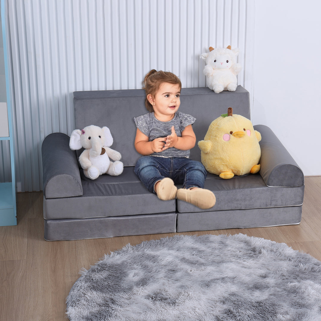 Ultimate Modular Kids Play Couch Toddler Play Sofa Sponge Filling Block Play Couch Children Detachable Play Modular Image 8