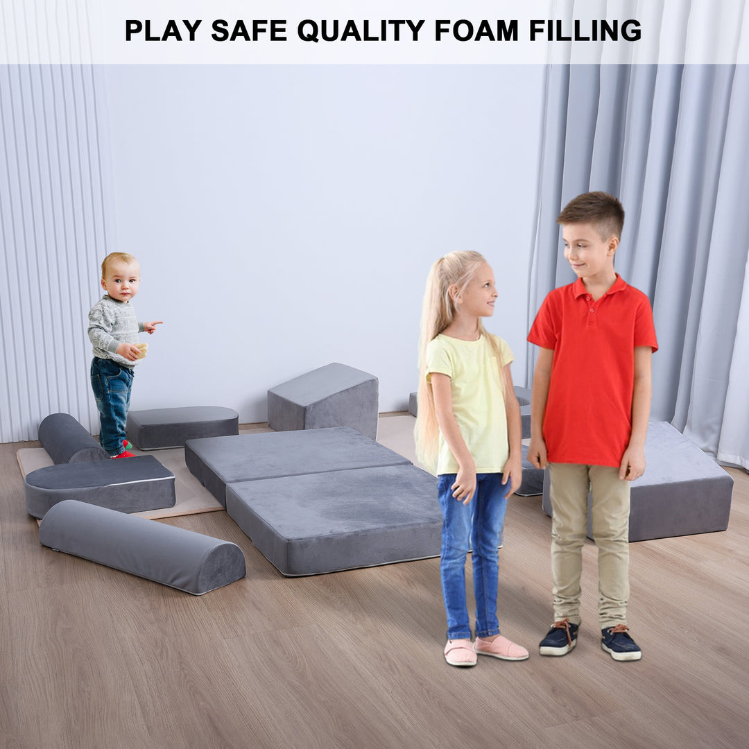 Ultimate Modular Kids Play Couch Toddler Play Sofa Sponge Filling Block Play Couch Children Detachable Play Modular Image 9