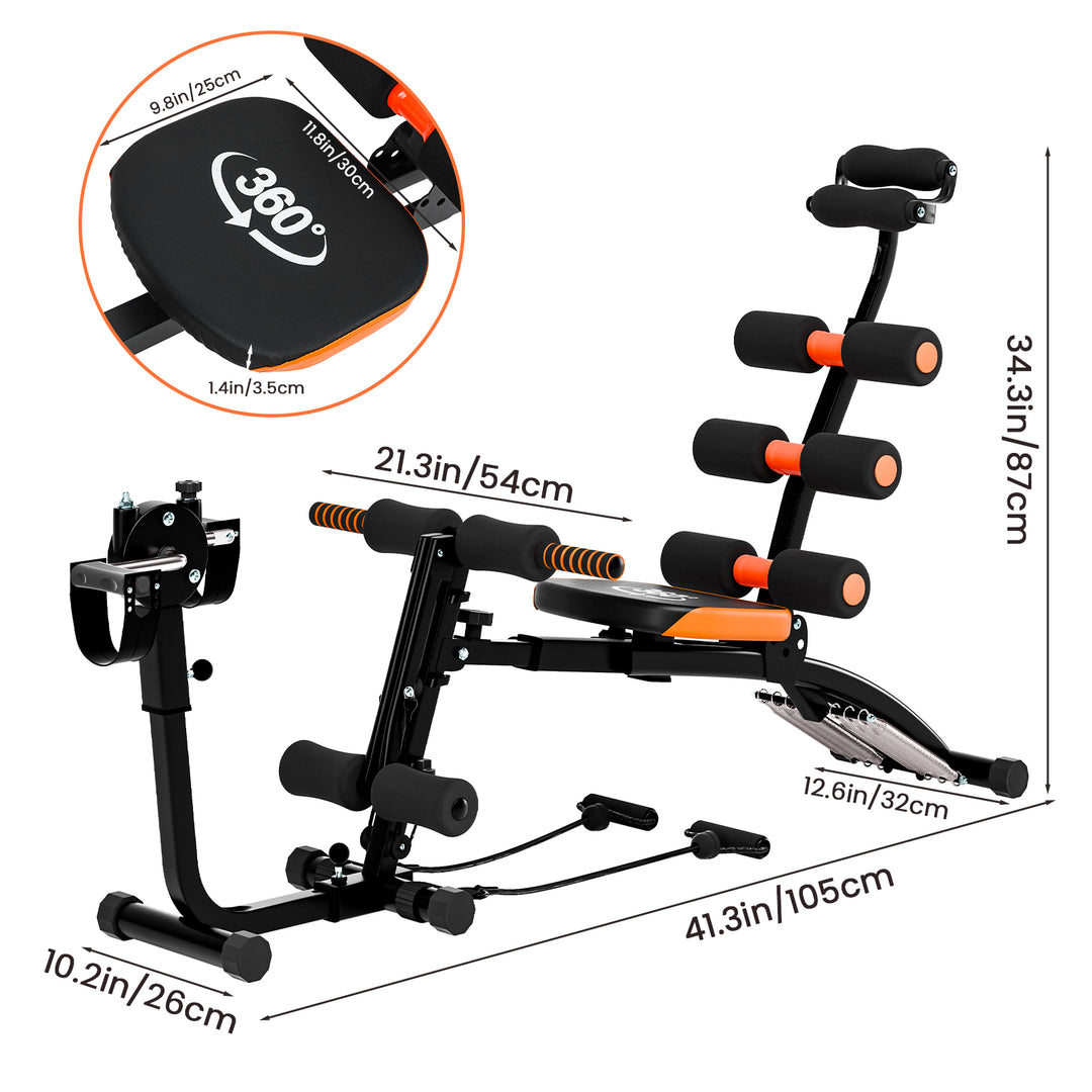 Ab Machine Ab Workout Bench for Home Gym Multi-Functional Adjustable Ab Crunch Machine Ab Exercise Equipment for Total Image 4