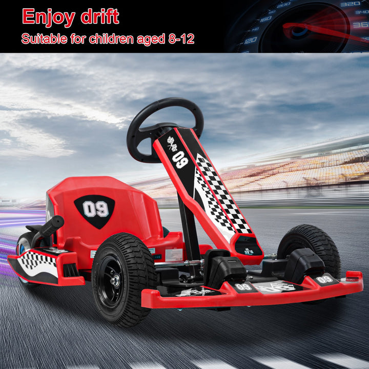 Go Kart36V Electric Go Kart for Kids16 MPH Drift Kart with 350W MotorDrift/Sport ModeLength Adjustment Image 11