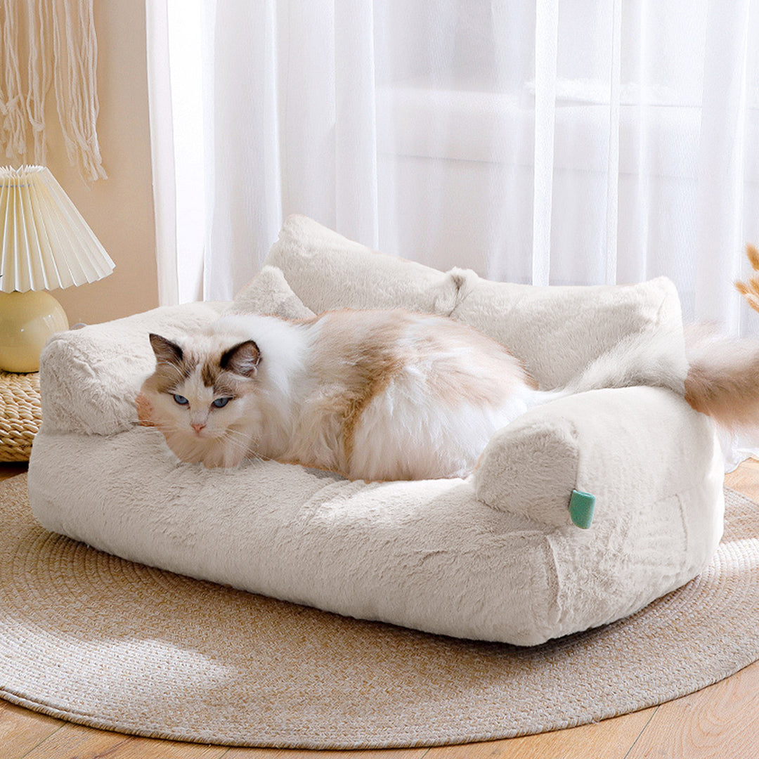 1 Set Pet Sofa Soft Comfortable Pet Bed Removable Washable Dog Nest Non-slip Cat Sleeping Cushion Pet Supplies Image 1