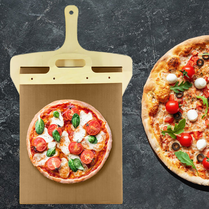 Sliding Pizza Peel with Hanging Hole Convenient Pizza Spatula Paddle Non-stick Pizza Shovel for Home Kitchen Image 4