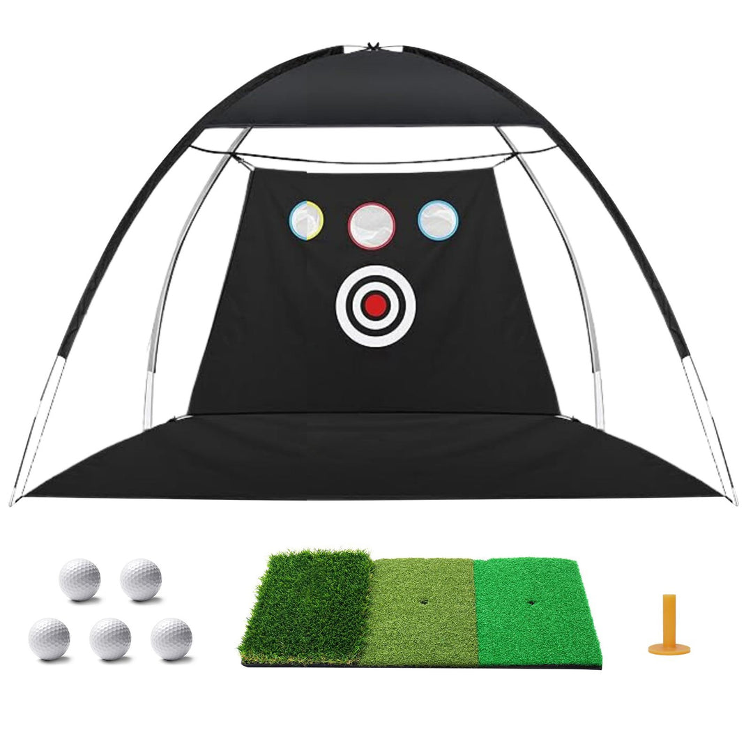 Golf Net Golf Practice Net for Backyard Driving Indoor Golf Training Chipping Aid Net with Turf Tee White Balls Image 4