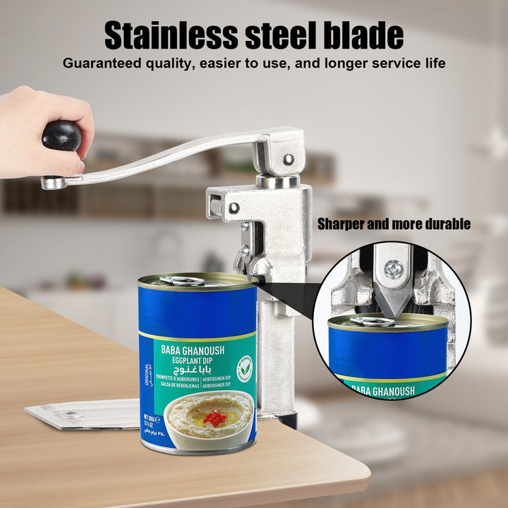 Can Opener Heavy Duty Commercial Can Opener Manual Table Can Opener Industrial Can Opener with Stainless Steel Blade and Image 7