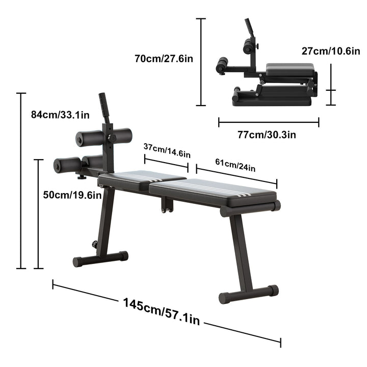 Sit Up Bench Abs Workout Equipment Foldable Hyperextension Roman Chair Abdominal Gym Equipment Sit Up Gym Bench Home Men Image 6