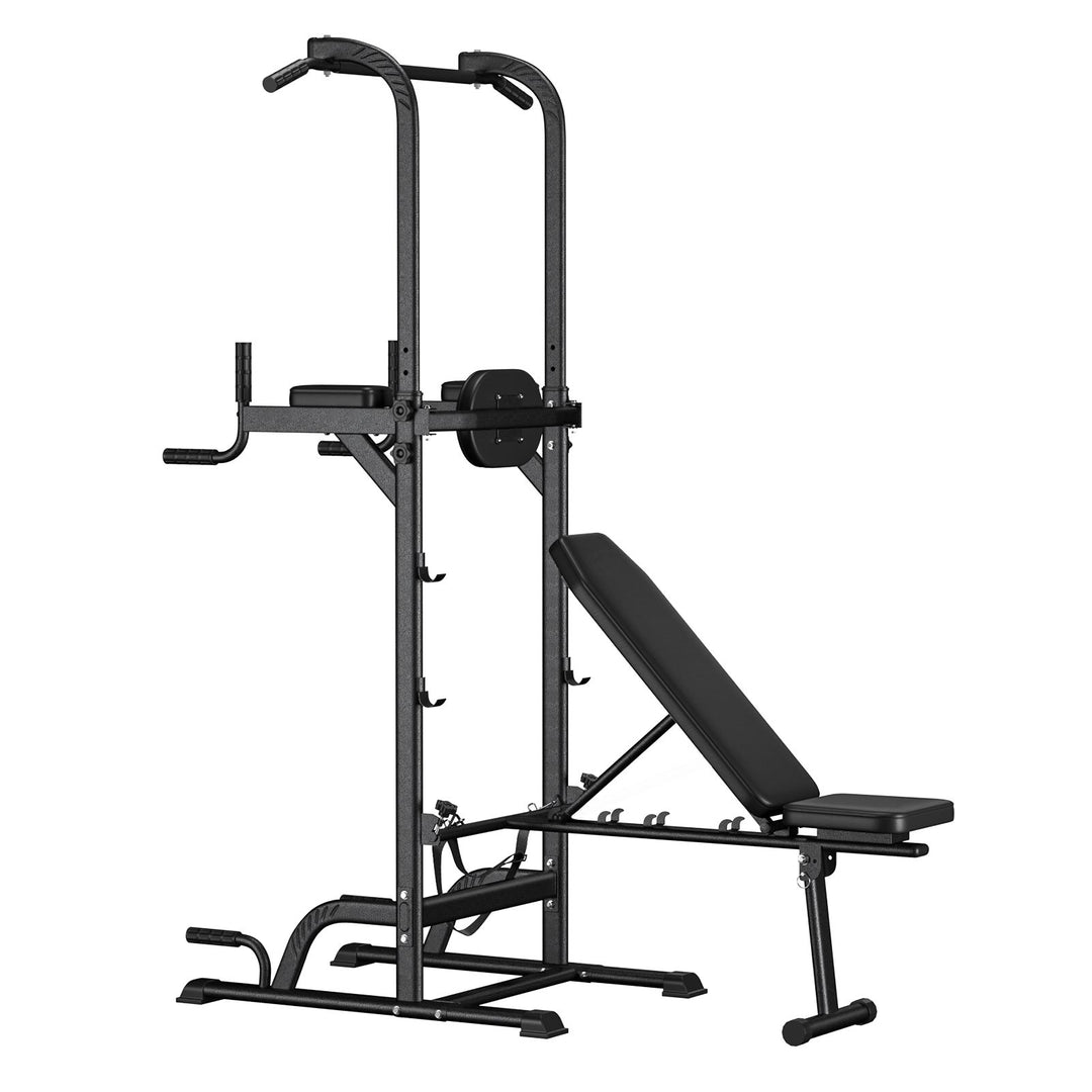 Pull Up Bar Free Standing Pull-up Rack with Dumbbell Bench Height Adjustable Pull Up Dip Station for Home Gym Dip Stands Image 3