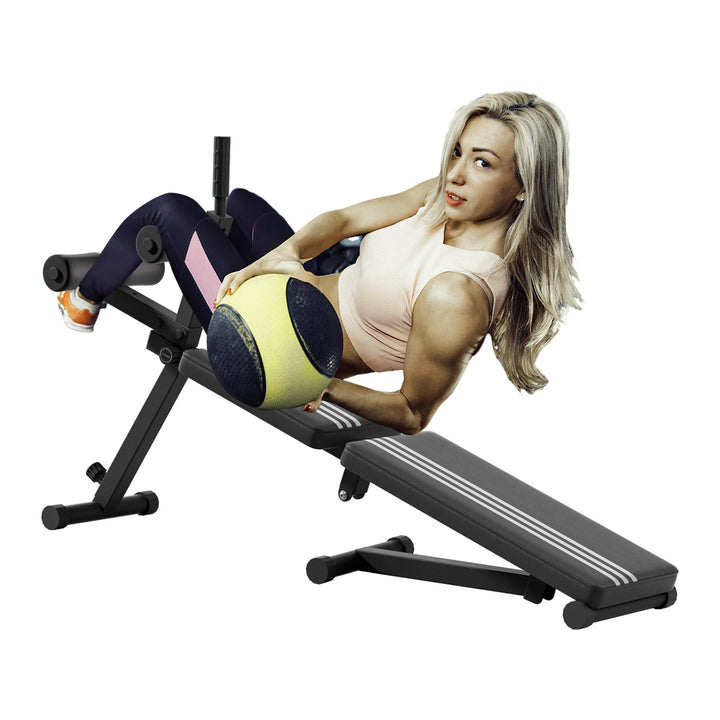 Sit Up Bench Abs Workout Equipment Foldable Hyperextension Roman Chair Abdominal Gym Equipment Sit Up Gym Bench Home Men Image 7