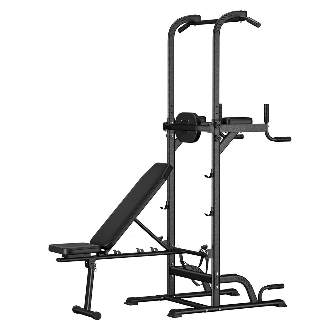 Pull Up Bar Free Standing Pull-up Rack with Dumbbell Bench Height Adjustable Pull Up Dip Station for Home Gym Dip Stands Image 11