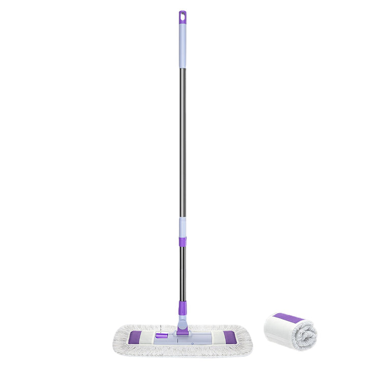 1 Set Home Mop Set with Replaceable Washable Pads 360 Degree Rotating Head Telescopic Stainless Steel Pole Mop Image 2