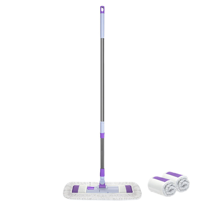 1 Set Home Mop Set with Replaceable Washable Pads 360 Degree Rotating Head Telescopic Stainless Steel Pole Mop Image 3