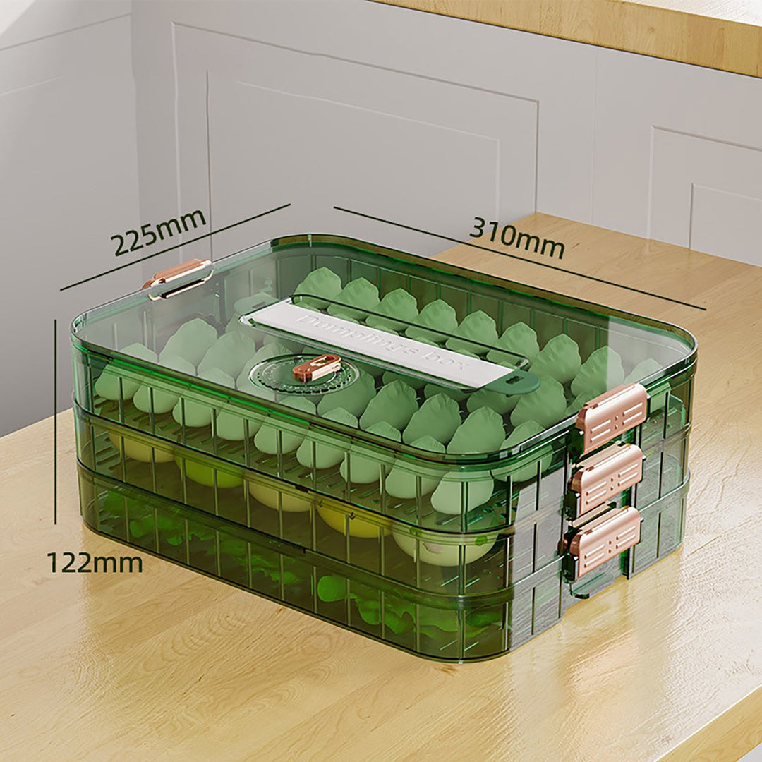 Dumpling Container Refrigerator Storage Box with Transparent Lid Large Capacity Non-Stick Design BPA Free Detachable Image 11