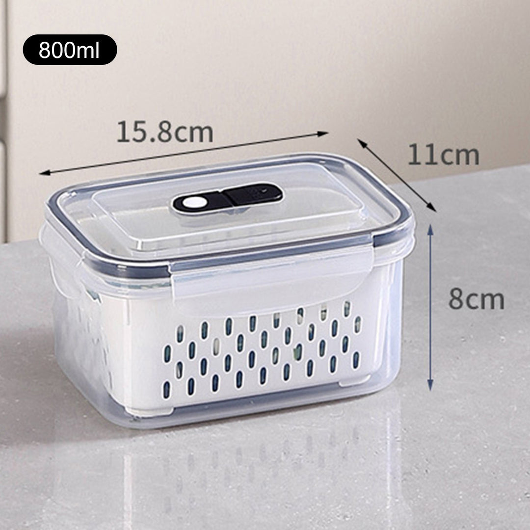 3/4/5Pcs Food Storage Box Large Capacity Double-Layer Design Food Grade BPA Free Fridge Vegetables Fruits Container with Image 8