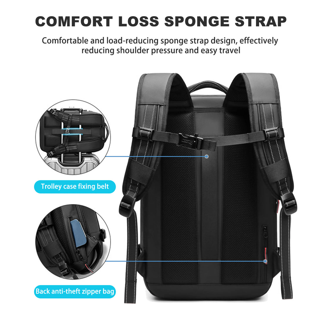 Vacuum Travel Backpack 60L Large Capacity Waterproof Oxford Cloth Wet Dry Separation Outdoor Cycling Backpacking Image 4