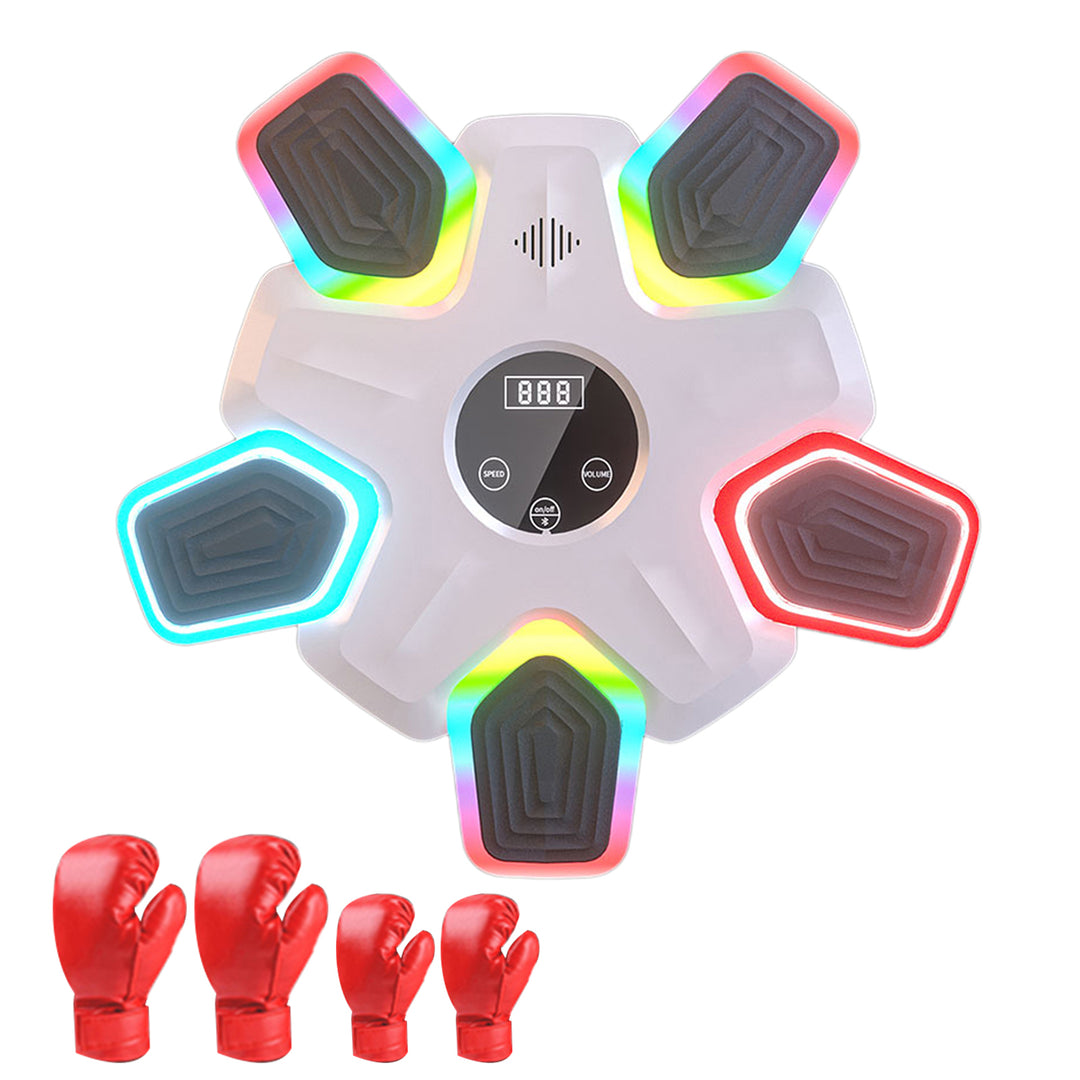 Music Boxing Machine Wall Mounted Bluetooth-compatible Electronic Smart LED Boxing Training Target Punching Pad Home Gym Image 3