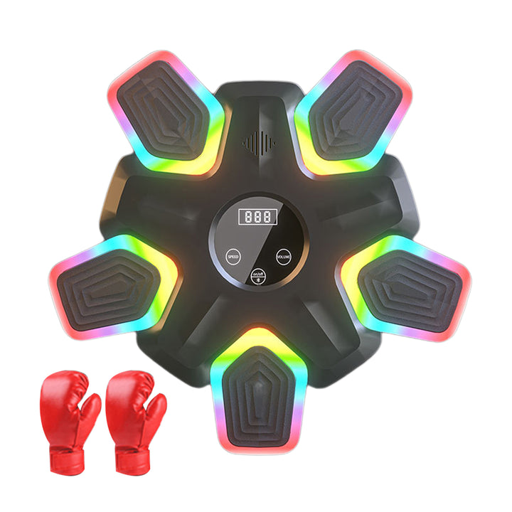 Music Boxing Machine Wall Mounted Bluetooth-compatible Electronic Smart LED Boxing Training Target Punching Pad Home Gym Image 4