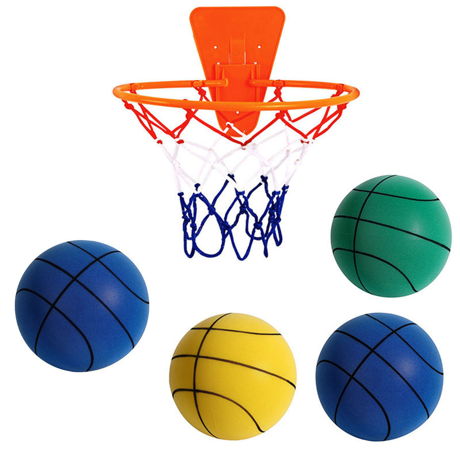 Indoor Silent Basketball High Rebound Low Noise Kids Dribbling Training Uncoated High Density Foam Practice Sports Image 1