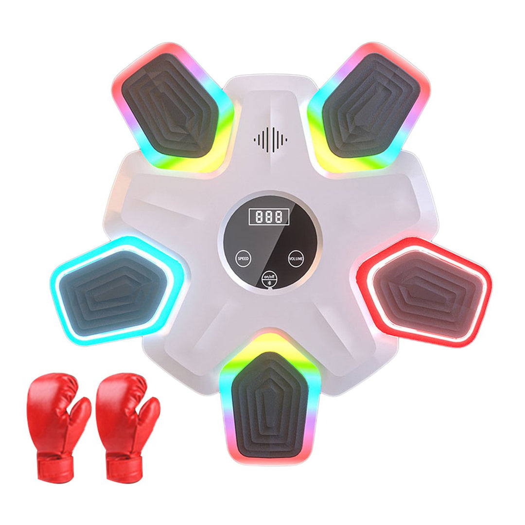 Music Boxing Machine Wall Mounted Bluetooth-compatible Electronic Smart LED Boxing Training Target Punching Pad Home Gym Image 4