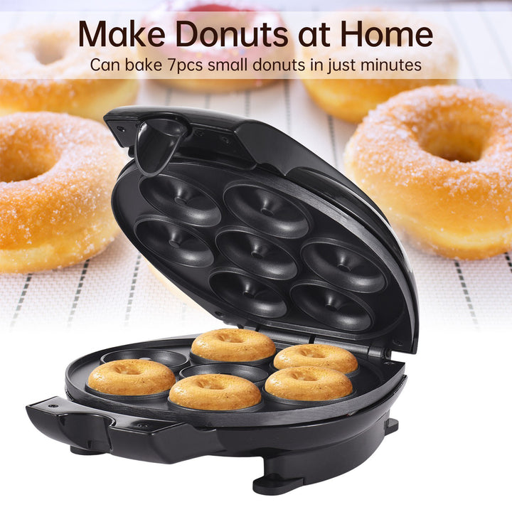 Electric Mini Donut Maker with 7 Holes Non-stick Surface Design US Plug Dishwasher Safe User-Friendly 700W Small Donut Image 3