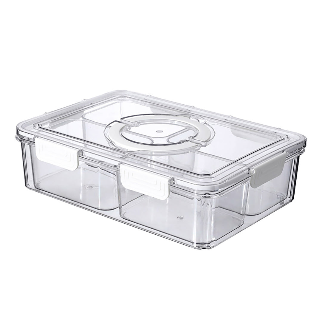 Fruit Storage Container with Handle Large Capacity Food Grade BPA Free Sealing Strips Design Leakproof Transparent Food Image 4