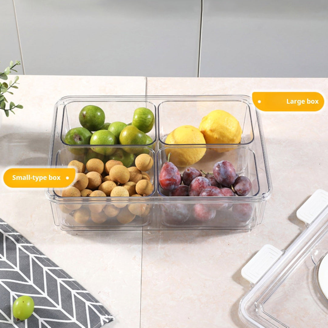 Fruit Storage Container with Handle Large Capacity Food Grade BPA Free Sealing Strips Design Leakproof Transparent Food Image 8