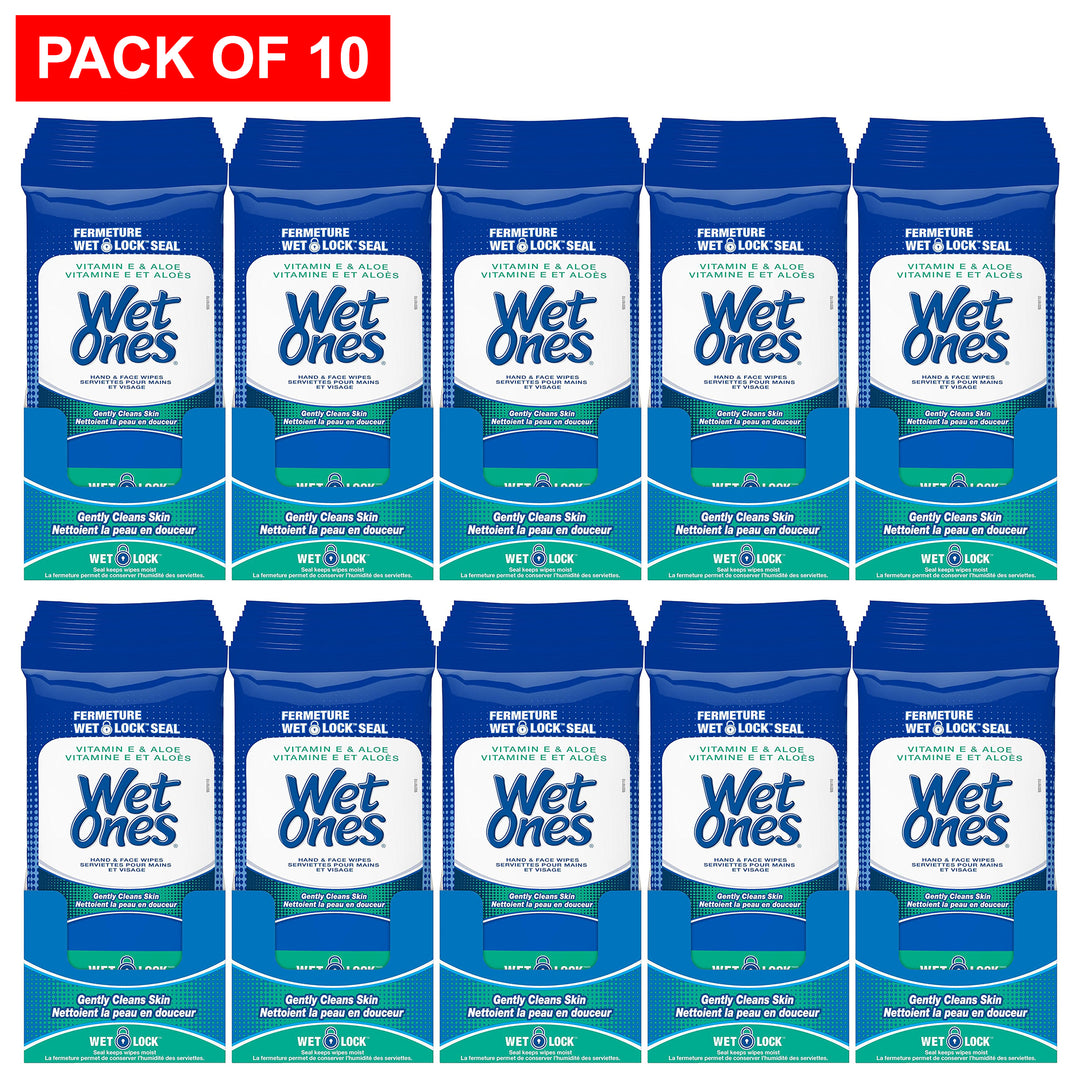 Wet Ones Antibacterial Hand Wipes Final Scent and Packaging May Vary Wet Wipes 20 Count (Pack of 10) Image 1