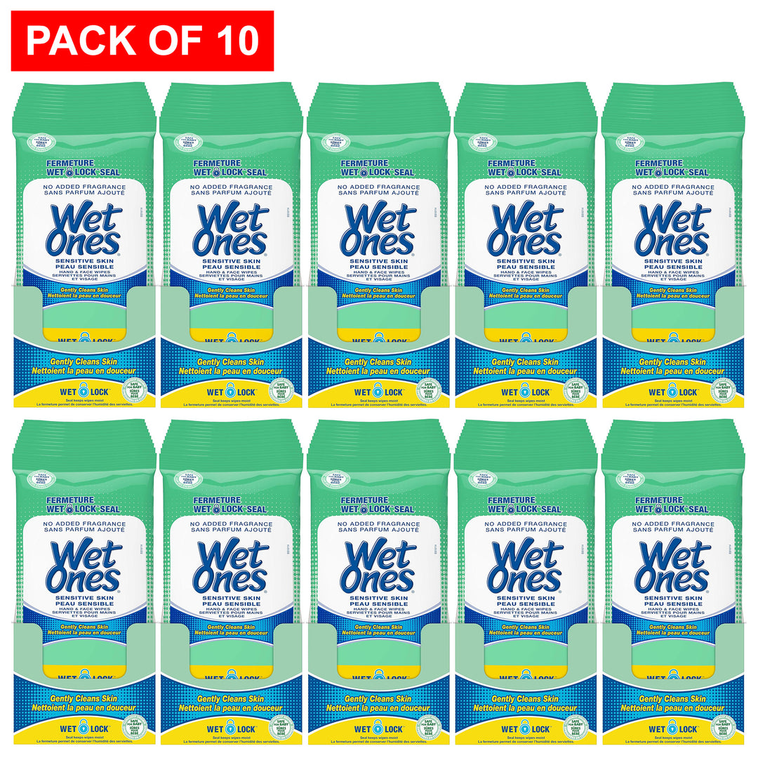 Wet Ones Antibacterial Hand Wipes Wet Wipes Final Scent and Packaging May Vary 20 Count (Pack of 10) Image 1