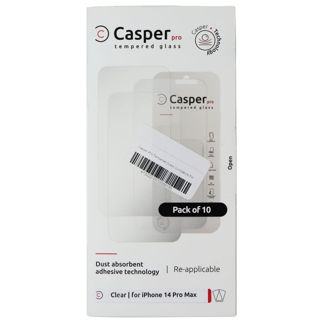 Casper Pro Tempered Glass for Apple iPhone 14 Pro Max (10 Pack) - Clear Image 1