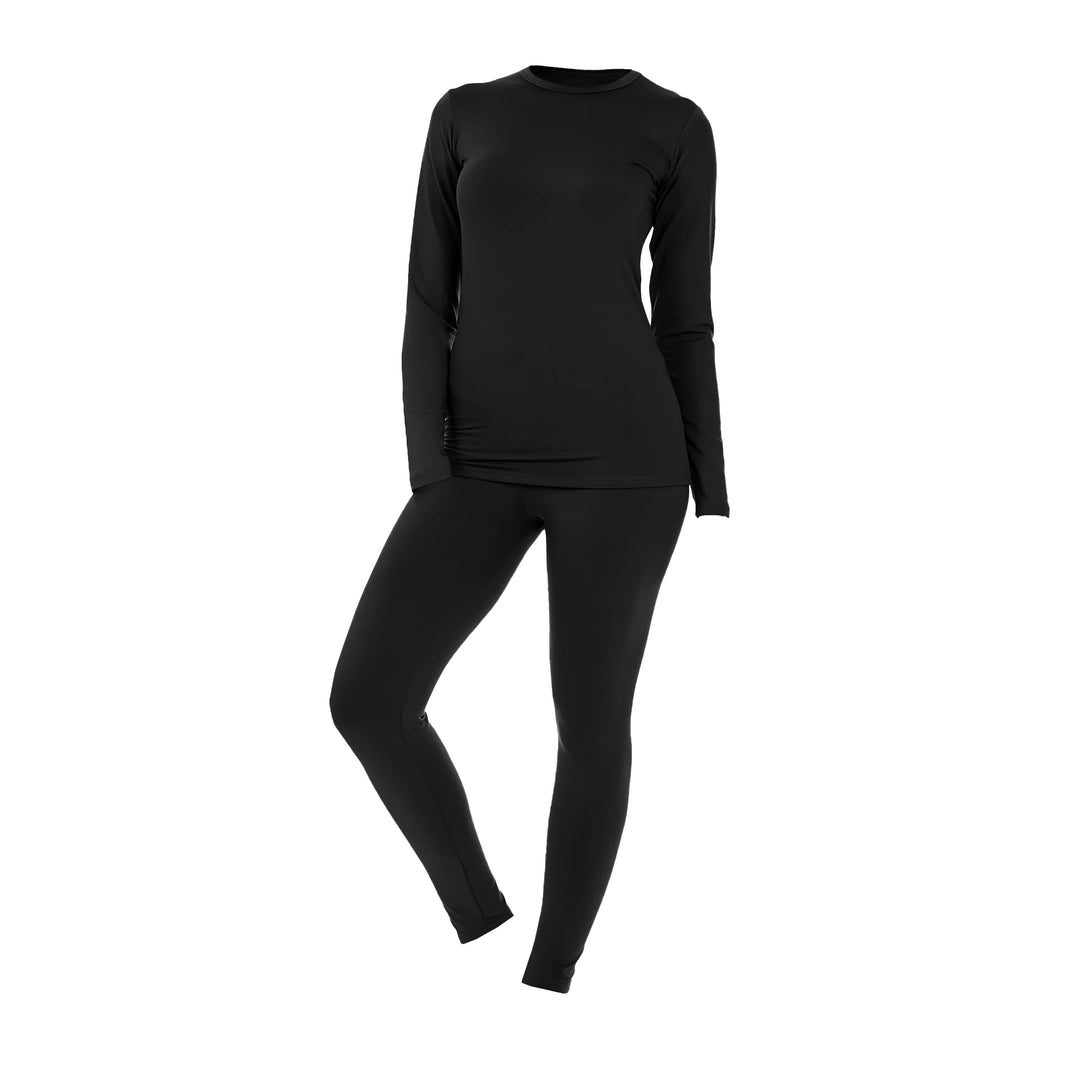 Womens Fleece Lined Thermal Set Cold Weather Base Layer 3 Sets Moisture Wicking Image 4