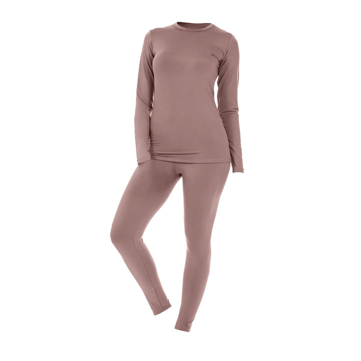 Womens Fleece Lined Thermal Set Cold Weather Base Layer 3 Sets Moisture Wicking Image 6