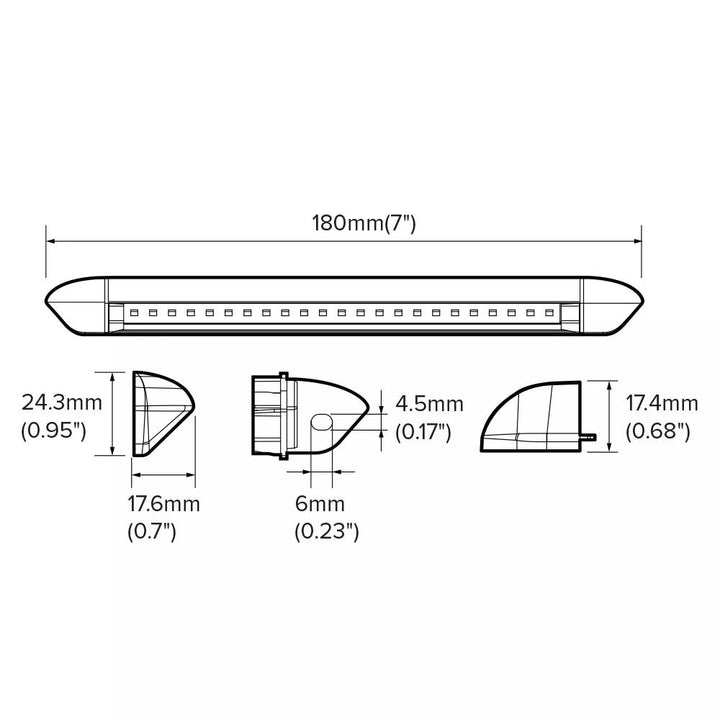 12V 7inch Waterproof Blue LED Porch Awning Light for RV Boat Marine Lighting Image 8