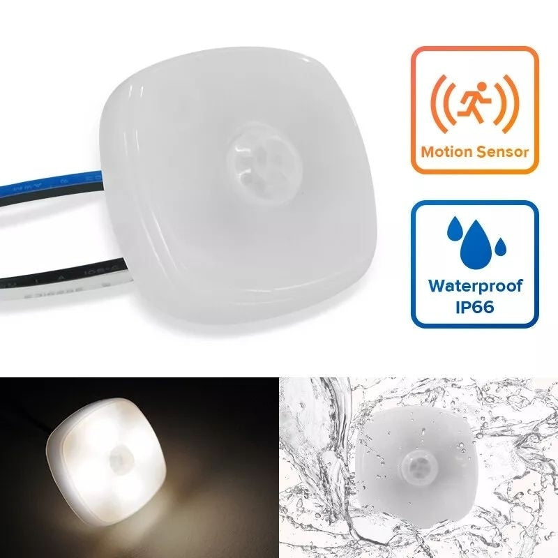 1.7 Inch LED Motion Sensor Aisle Light Soft White 4000K Waterproof for RV Boat Image 4