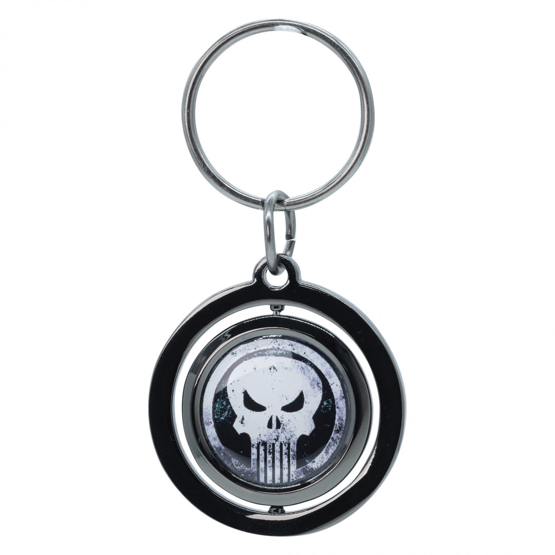 Punisher Logo Spinner Keychain Image 1