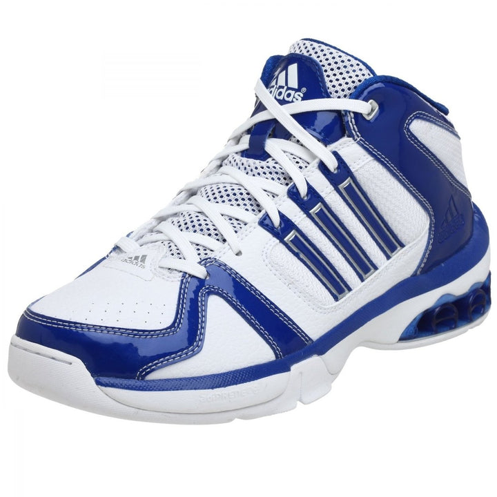 adidas Mens Fathom Basketball Shoe WHITE/METALLIC SILVER Image 4