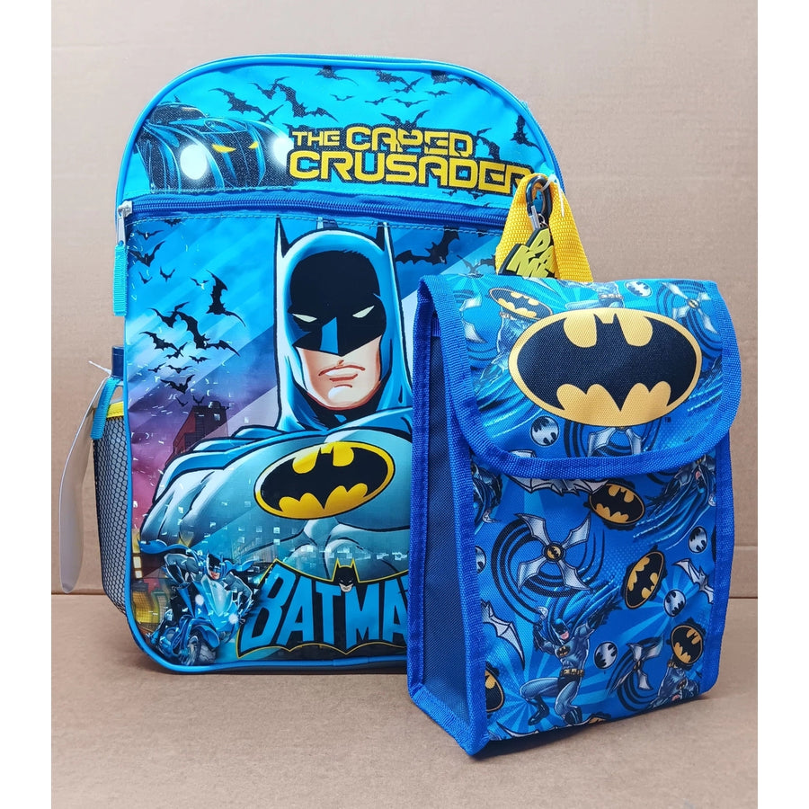 Backpack 16 inch 5 Piece Set Batman Image 1