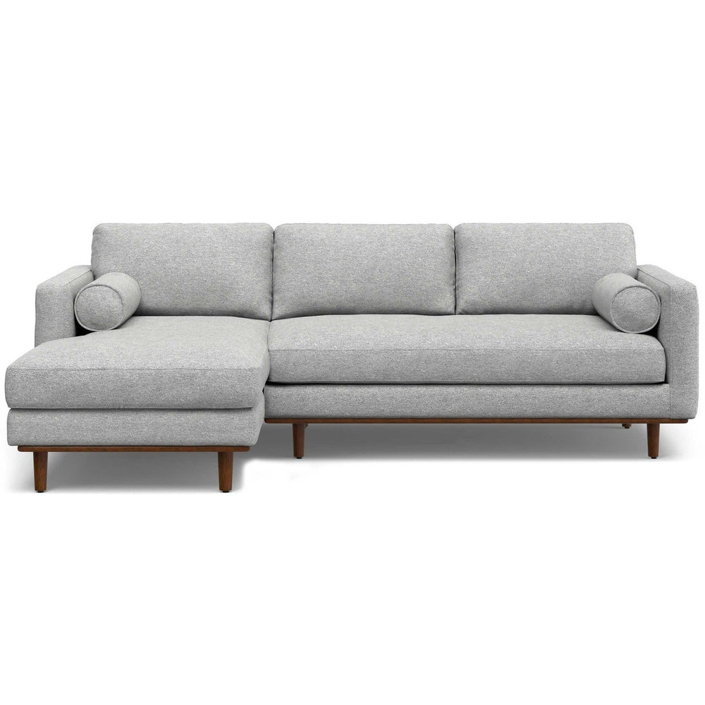 Morrison Left Sectional Sofa Woven-Blend Fabric L-Shaped Chaise Lounge Couch Image 2