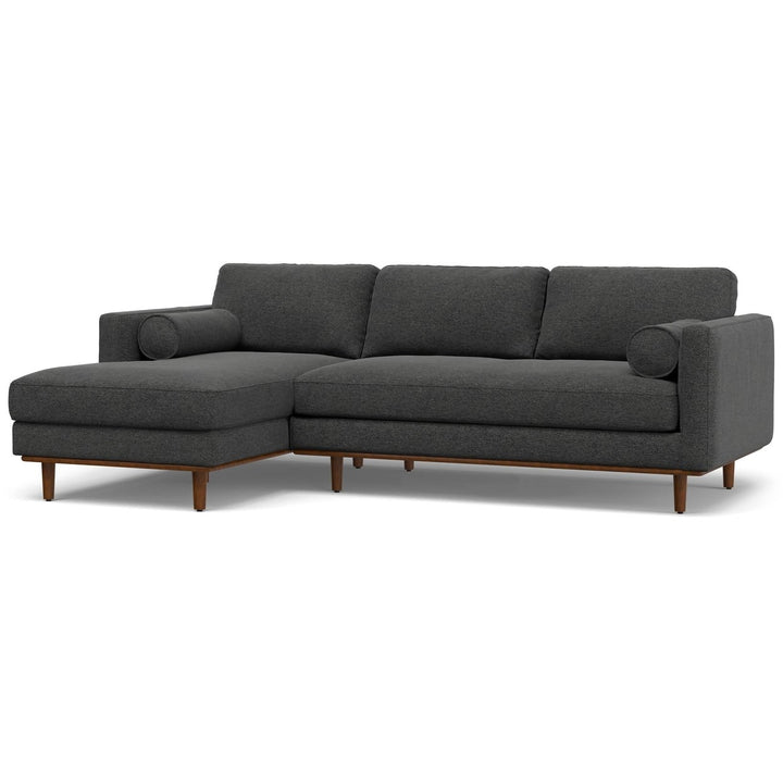 Morrison Left Sectional Sofa Woven-Blend Fabric L-Shaped Chaise Lounge Couch Image 4