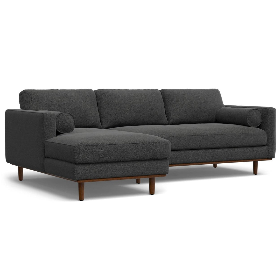 Morrison Left Sectional Sofa Woven-Blend Fabric L-Shaped Chaise Lounge Couch Image 6