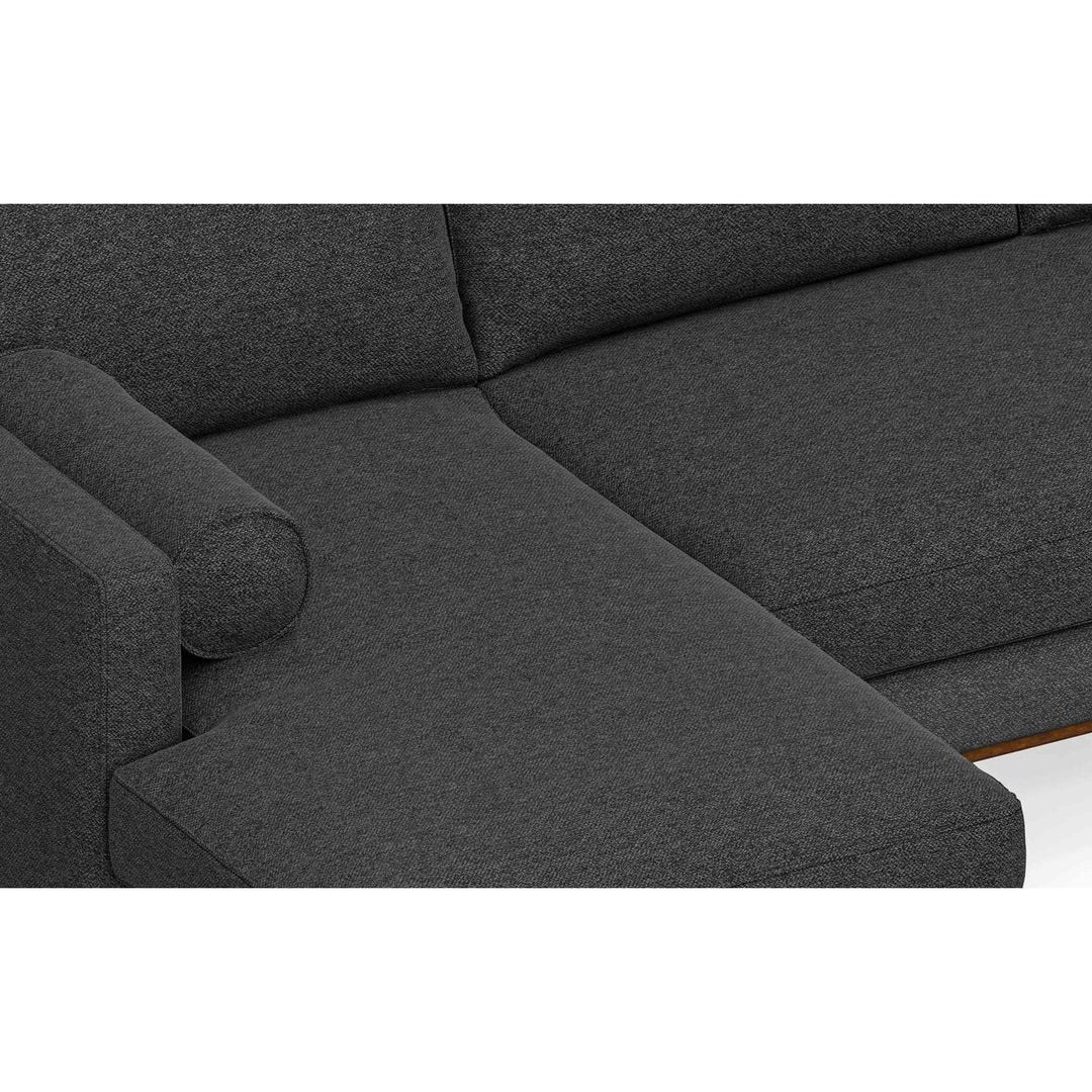 Morrison Left Sectional Sofa Woven-Blend Fabric L-Shaped Chaise Lounge Couch Image 10