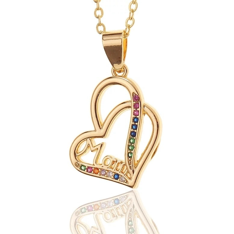 Paris Jewelry 18K Yellow Gold Plated 3Ct Heart Pendant Necklace for Women Image 1