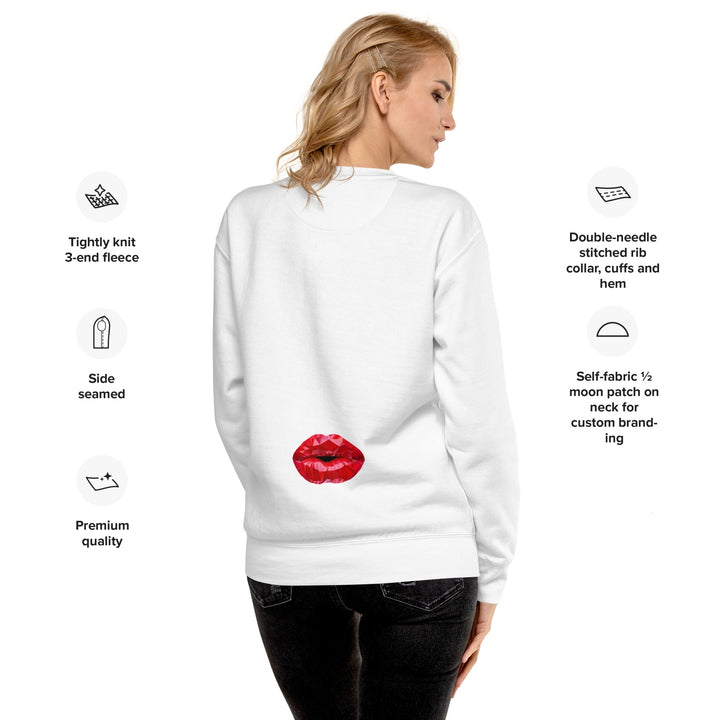 Sarcasmic Human Unisex Sweatshirt White Premium Fabric Soft Fleece Casual Wear Image 3